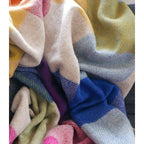Plaid en laine – Carreaux multicolore chaleureux et doux