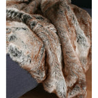 Plaid fausse fourrure renard – textures cosy et moelleuses