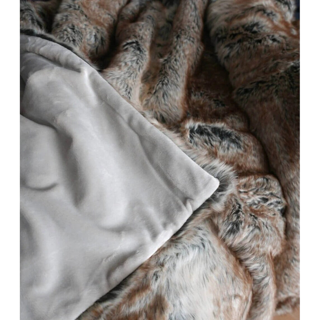 Plaid fausse fourrure renard – textures cosy et moelleuses
