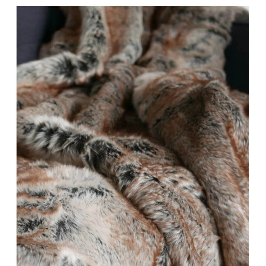 Plaid fausse fourrure renard – textures cosy et moelleuses