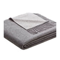 Plaid laine et cachemire – réversible gris clair et anthracite