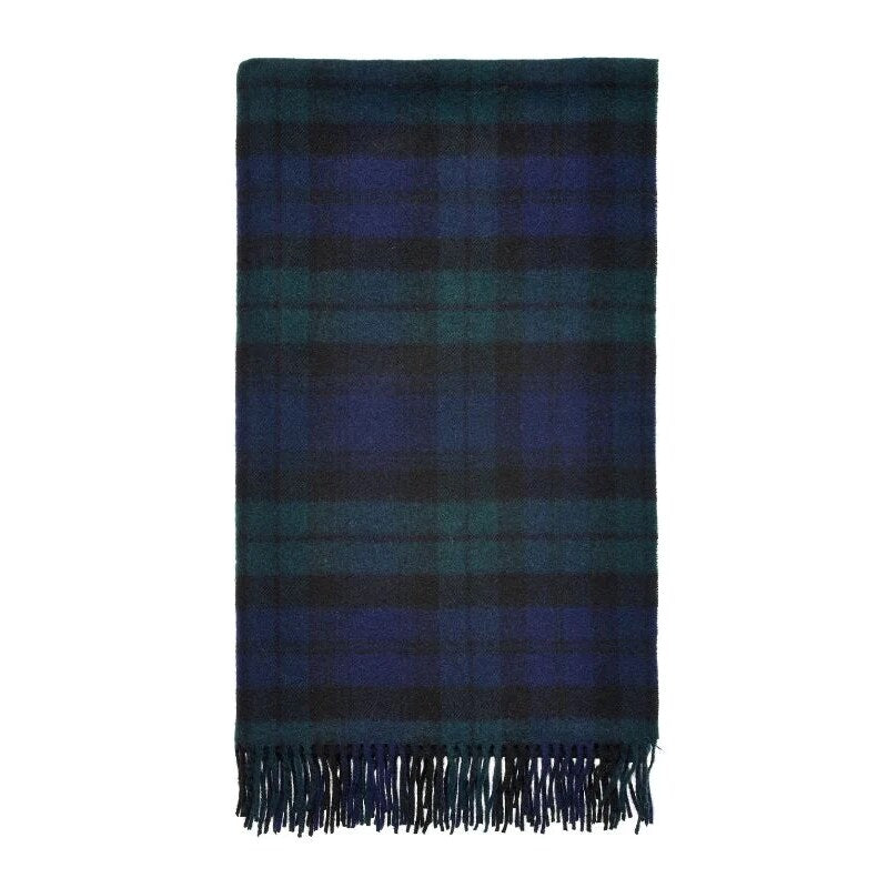 Plaid tartan en laine mérinos – Black Watch pour canapé