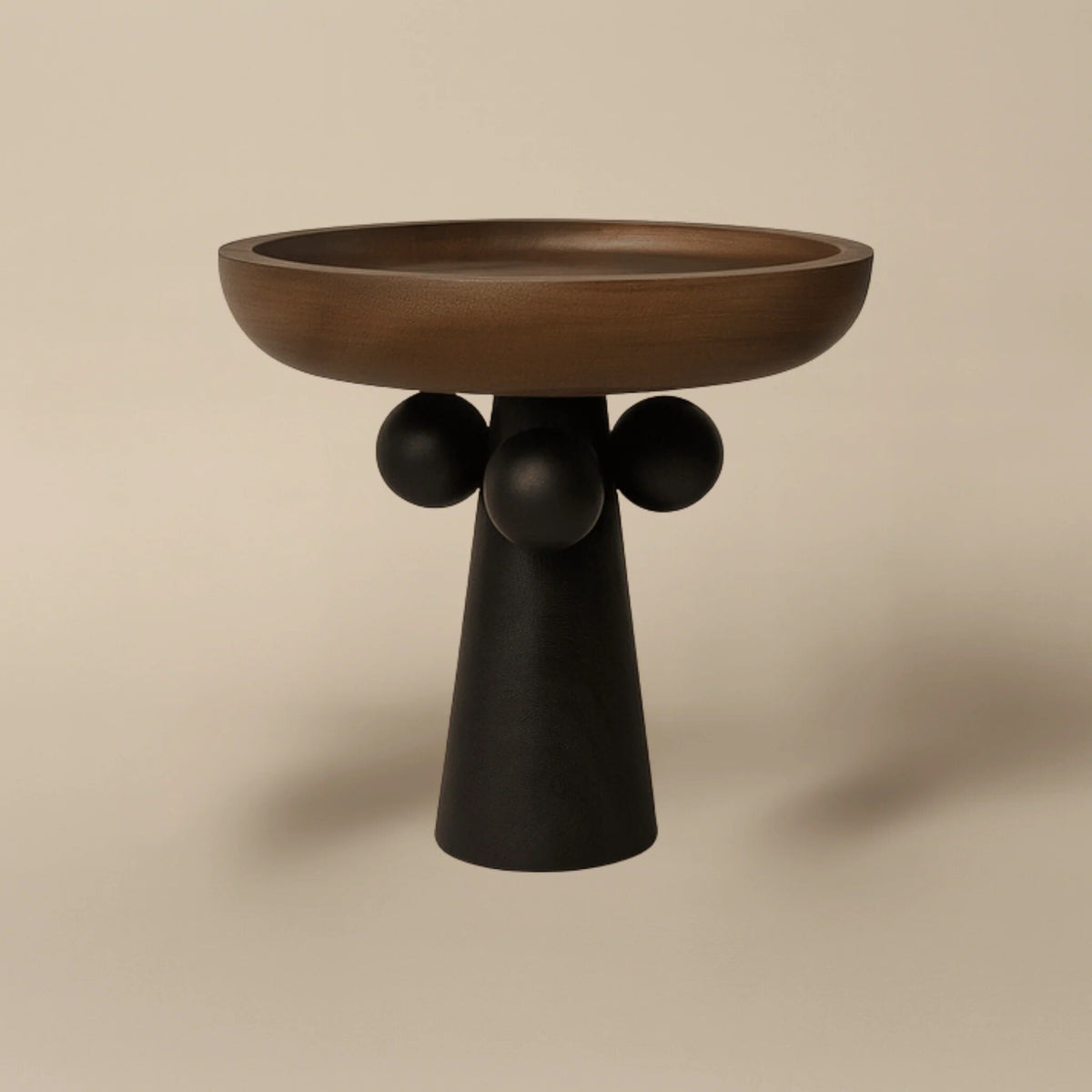 Plateau bois sculptural – Piédestal pour bougies et bijoux