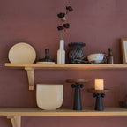 Plateau bois sculptural – Piédestal pour bougies et bijoux