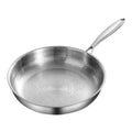 Poêle sauteuse inoxydable – intérieur martelé, poignée rivetée