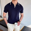 Polo homme – col ouvert sans boutons, manches courtes