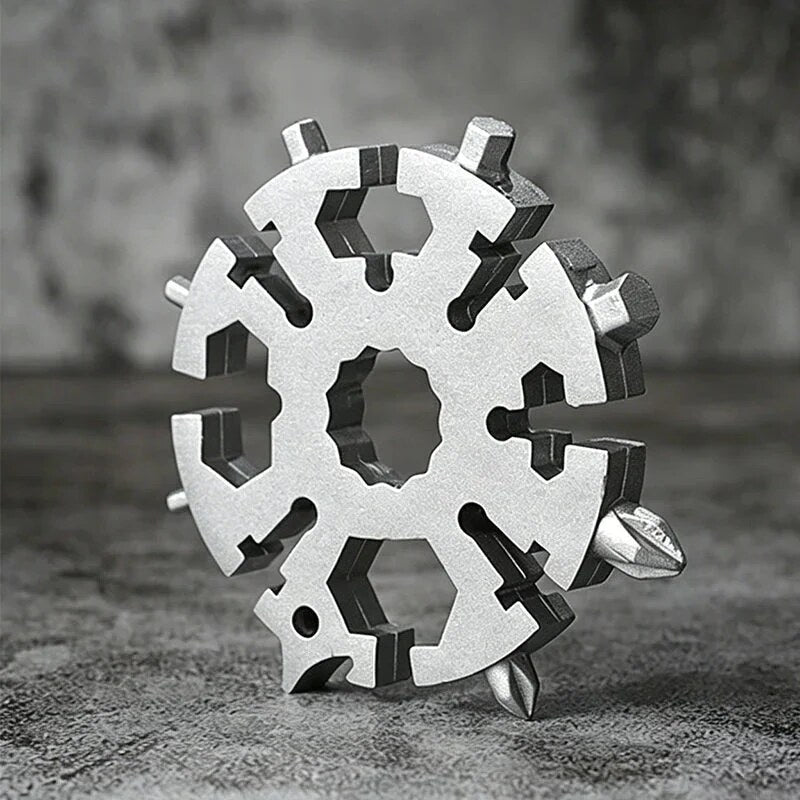 Porte-clés décapsuleur multifonction en inox