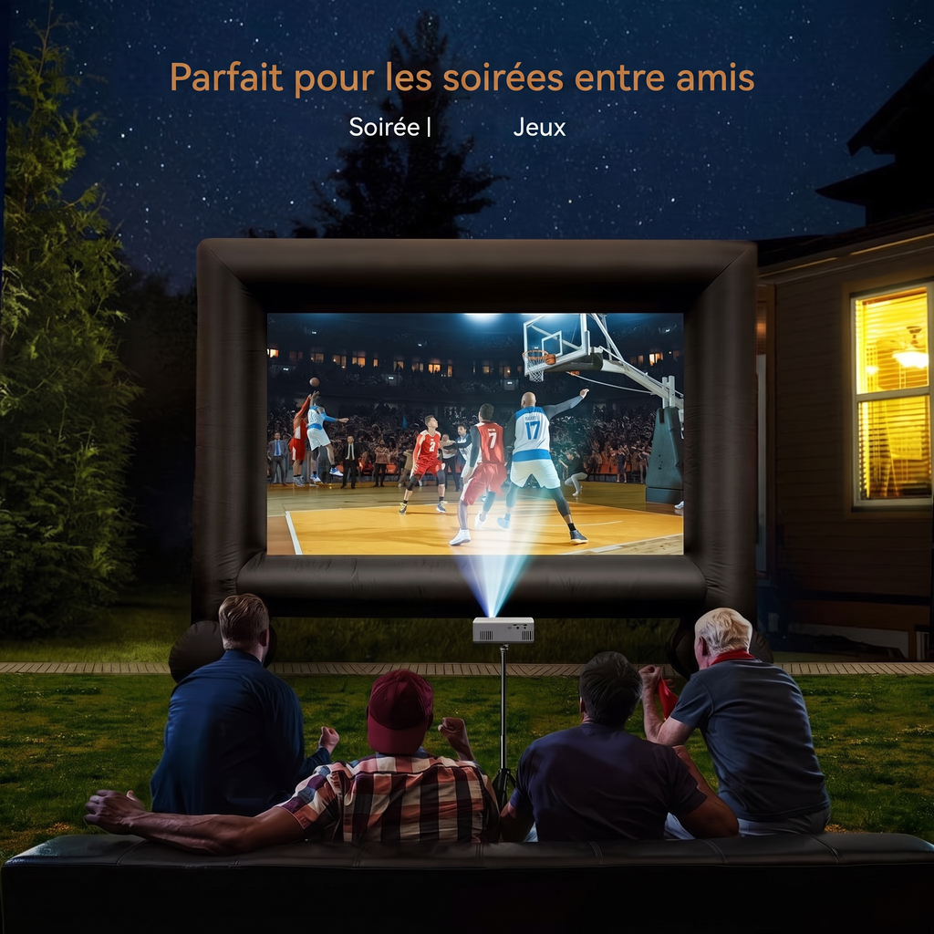 Vidéoprojecteur portable – entrées HDMI et USB, image réglable