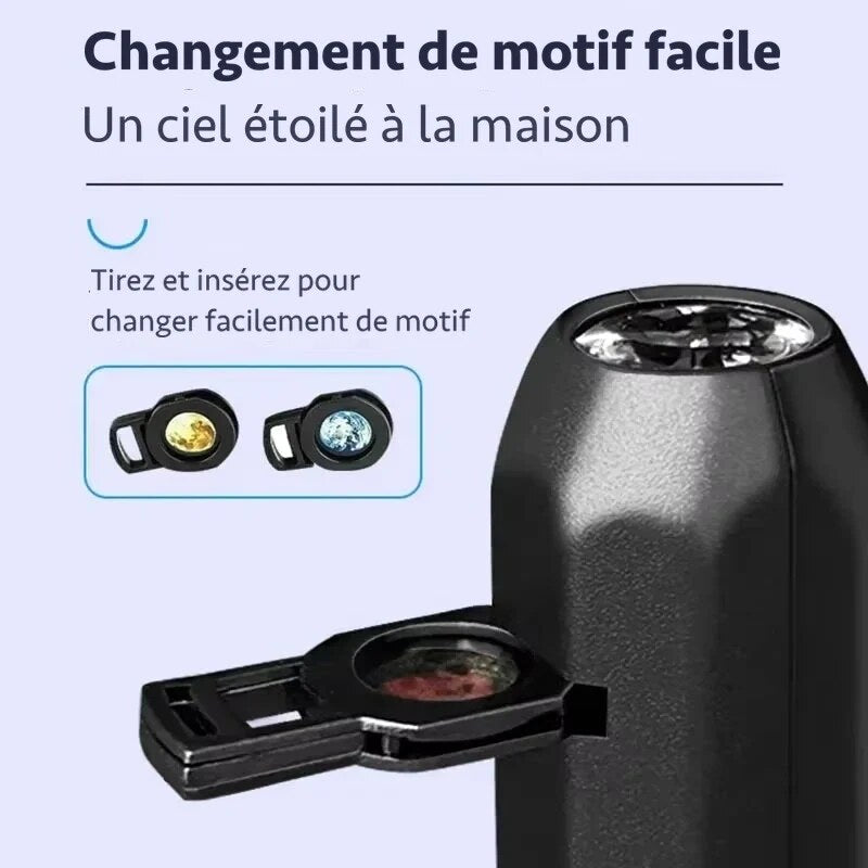 Projecteur LED de Noël – rennes et flocons hivernaux