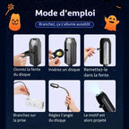 Projecteur LED de Noël – rennes et flocons hivernaux