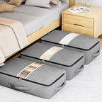 Rangement sous lit – Boîte plate avec bande transparente