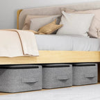 Rangement sous lit – Boîte plate avec bande transparente