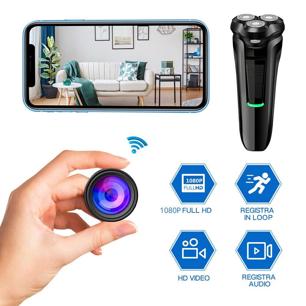 Rasoir avec caméra WiFi – surveillance discrète à distance