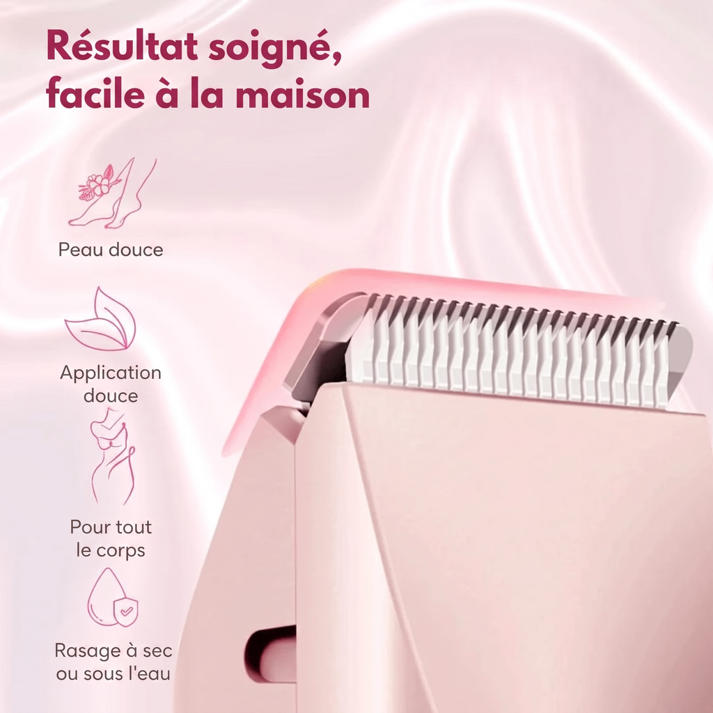 Rasoir intime électrique sans fil – deux têtes interchangeables, étanche