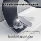 Robinetterie de vasque – cascade design croissant chromé