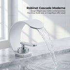 Robinetterie de vasque – cascade design croissant chromé