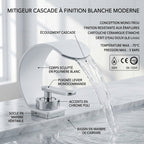Robinetterie de vasque – cascade design croissant chromé