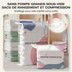 Sacs de rangement sous vide – Compression simple sans pompe