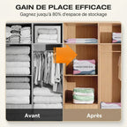 Sacs de rangement sous vide – Compression simple sans pompe