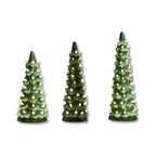 Sapin de Noël lumineux en céramique – LED et minuterie