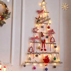 Sapin de Noël mural lumineux – décoration murale rouge