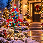 Sapin lumineux solaire de noël – éclairage jardin multicolore