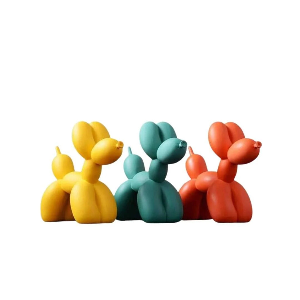 Sculpture Chien Ballon – Figurine Décorative en Résine