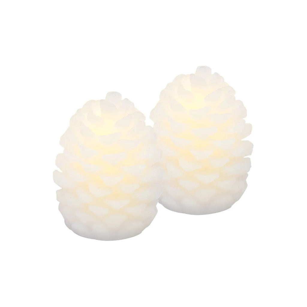 Set de 2 bougies led pomme de pin – ambiance festive