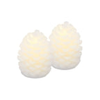 Set de 2 bougies led pomme de pin – ambiance festive