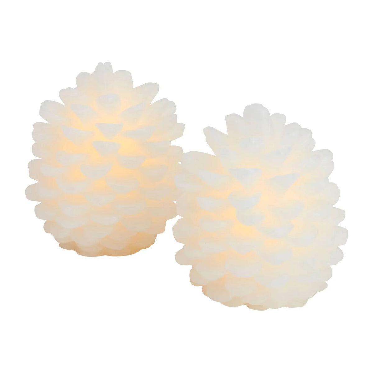 Set de 2 bougies led pomme de pin – ambiance festive