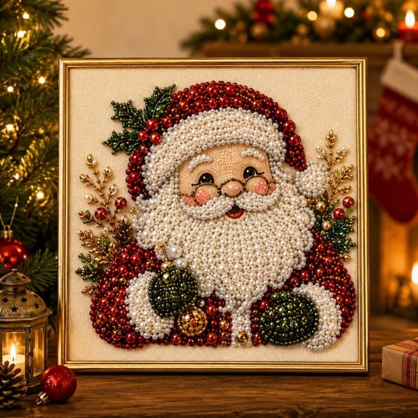 Set de peinture diamant – Père Noël, Sapin, Chaussette