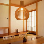 Suspension bois naturel – luminaire vintage réglable