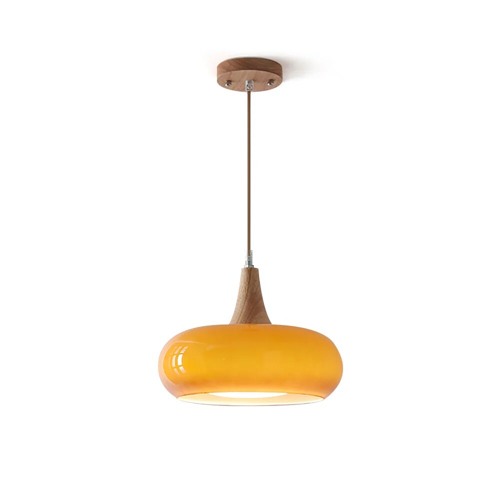 Suspension Charlotte – luminaire suspendu bois et verre