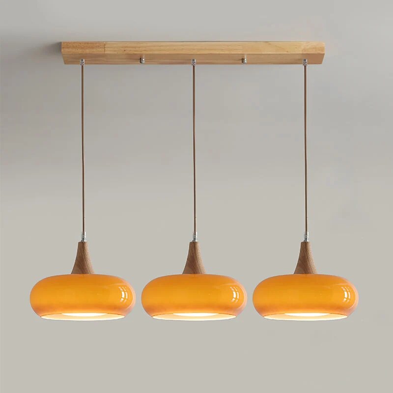 Suspension Charlotte – luminaire suspendu bois et verre