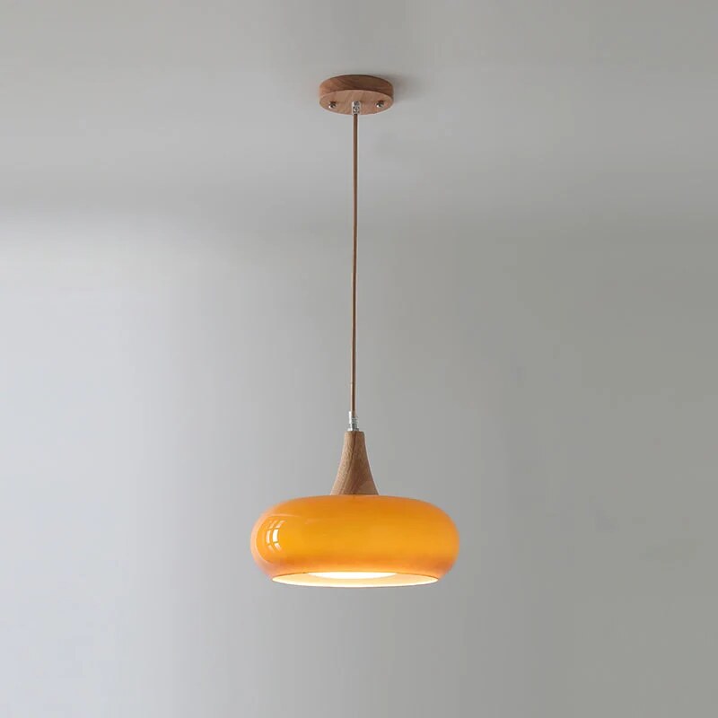 Suspension Charlotte – luminaire suspendu bois et verre