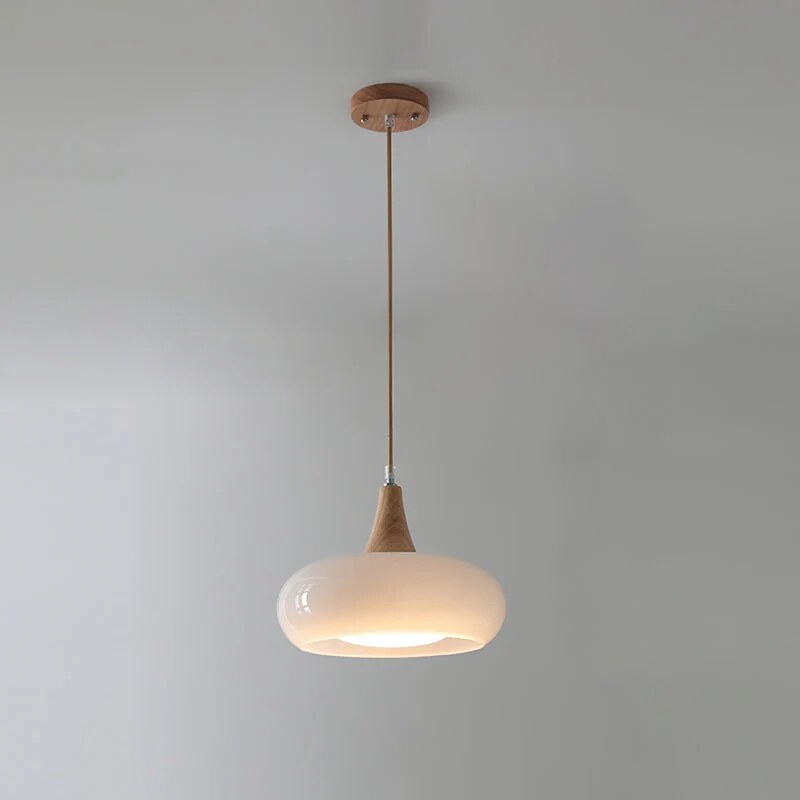 Suspension Charlotte – luminaire suspendu bois et verre