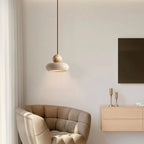 Suspension luminaire – bois et béton, lumière chaleureuse