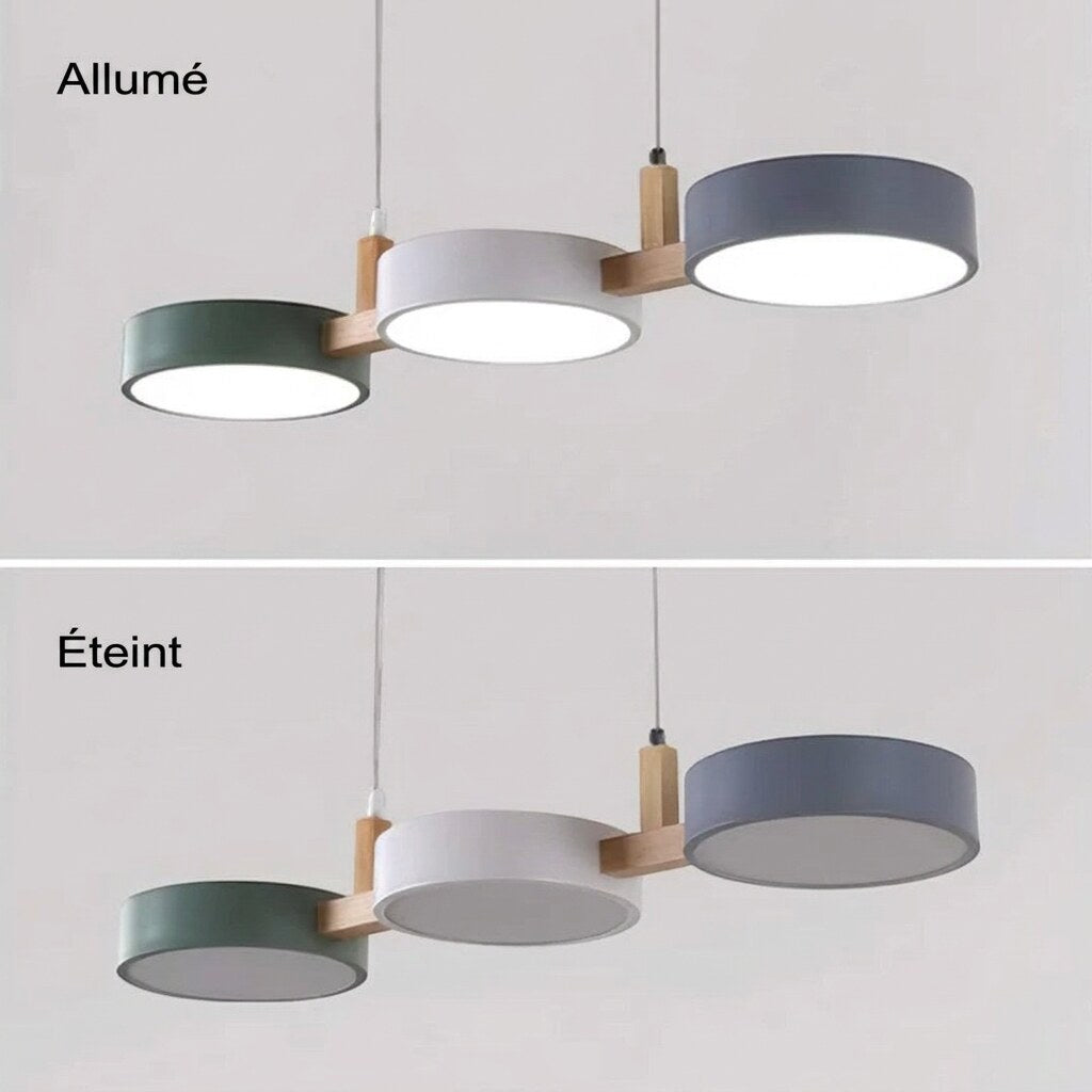 Suspension luminaire – Cylindres métalliques style scandinave
