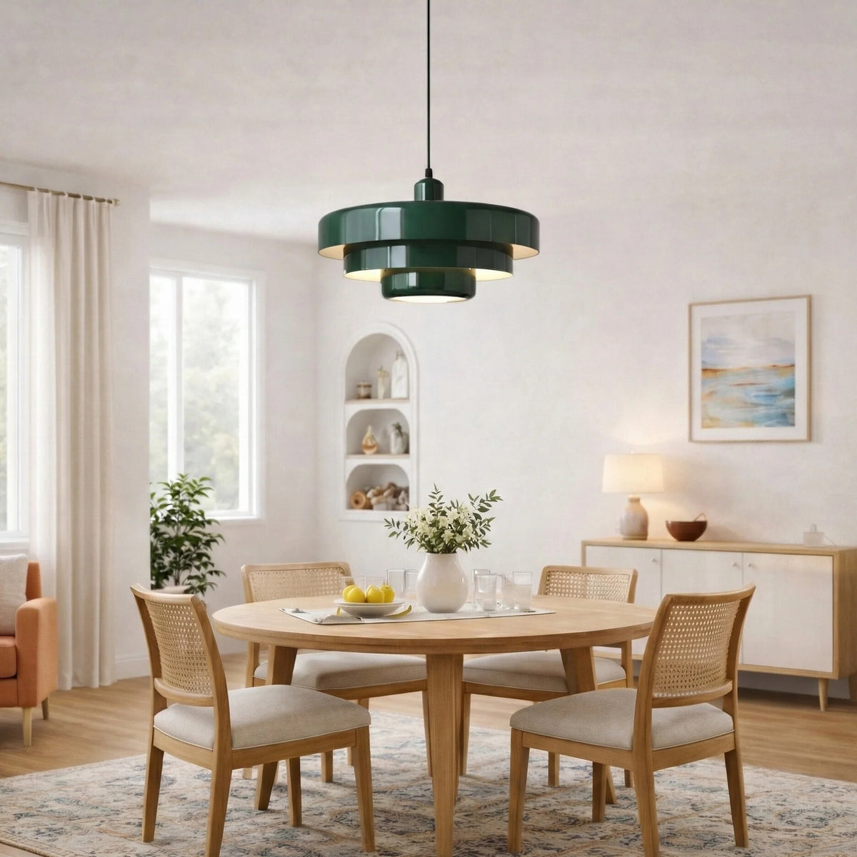 Suspension luminaire – design scandinave métal laqué