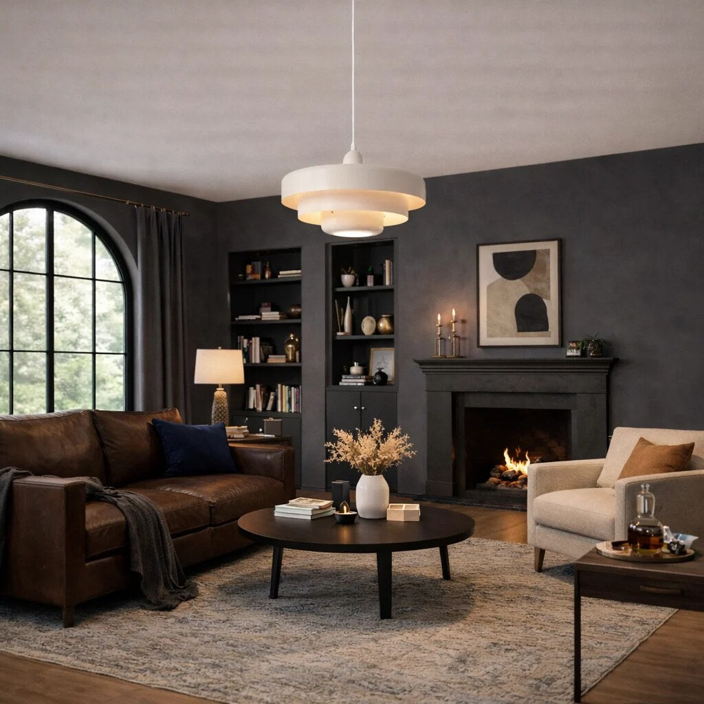 Suspension luminaire – design scandinave métal laqué