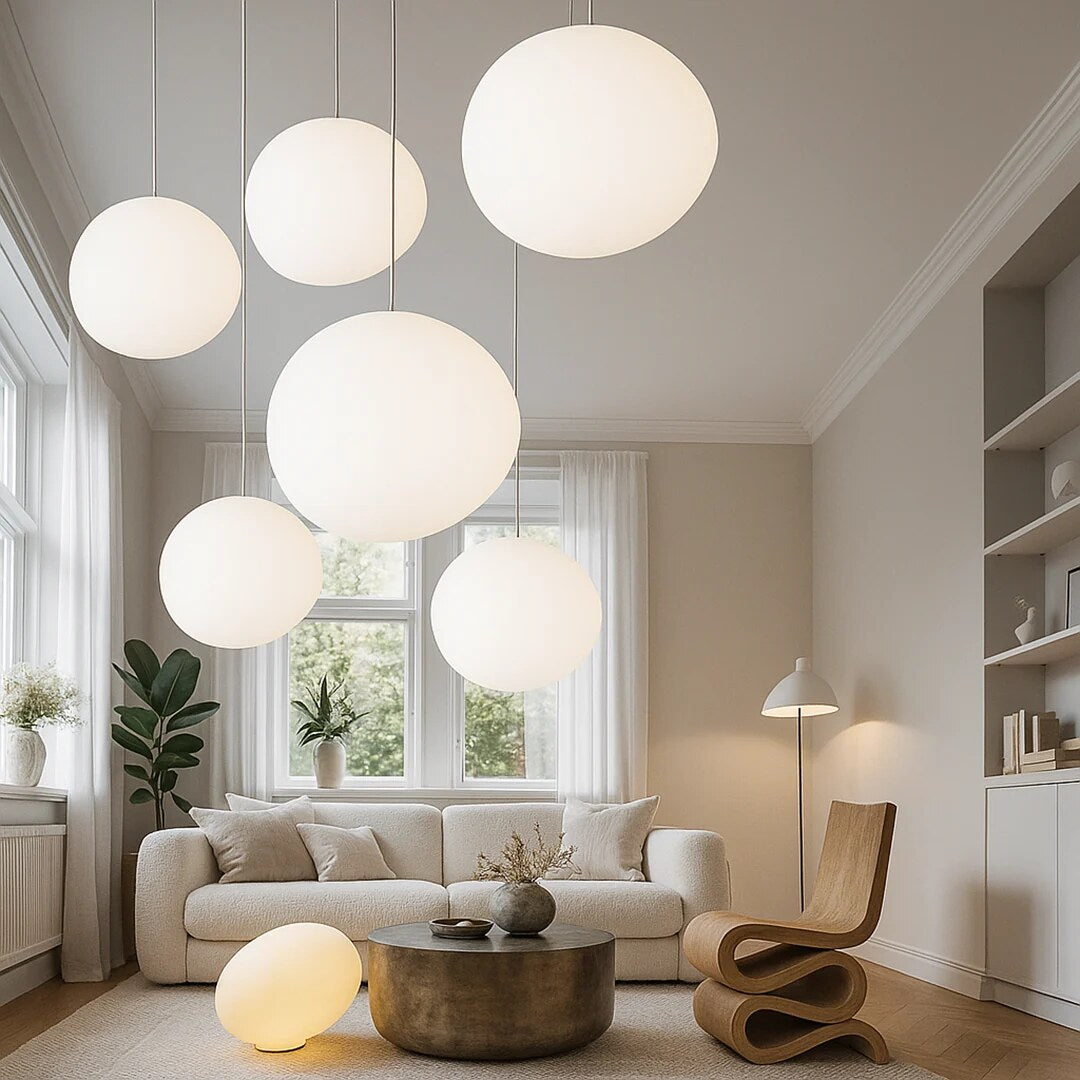 Suspension luminaire – design sphérique et minimaliste