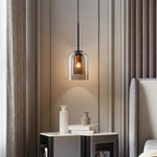 Suspension luminaire en verre teinté – scandinave épuré
