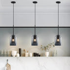 Suspension luminaire en verre teinté – scandinave épuré