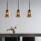 Suspension luminaire en verre teinté – scandinave épuré