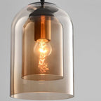 Suspension luminaire en verre teinté – scandinave épuré