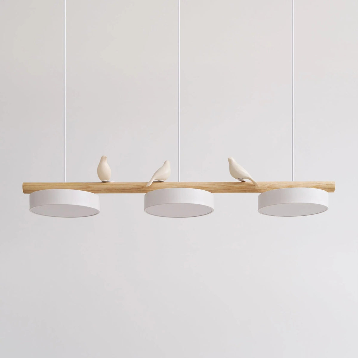 Suspension Oiseau – Luminaire dimmable design métal bois