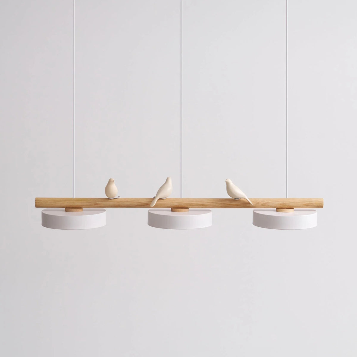 Suspension Oiseau – Luminaire dimmable design métal bois