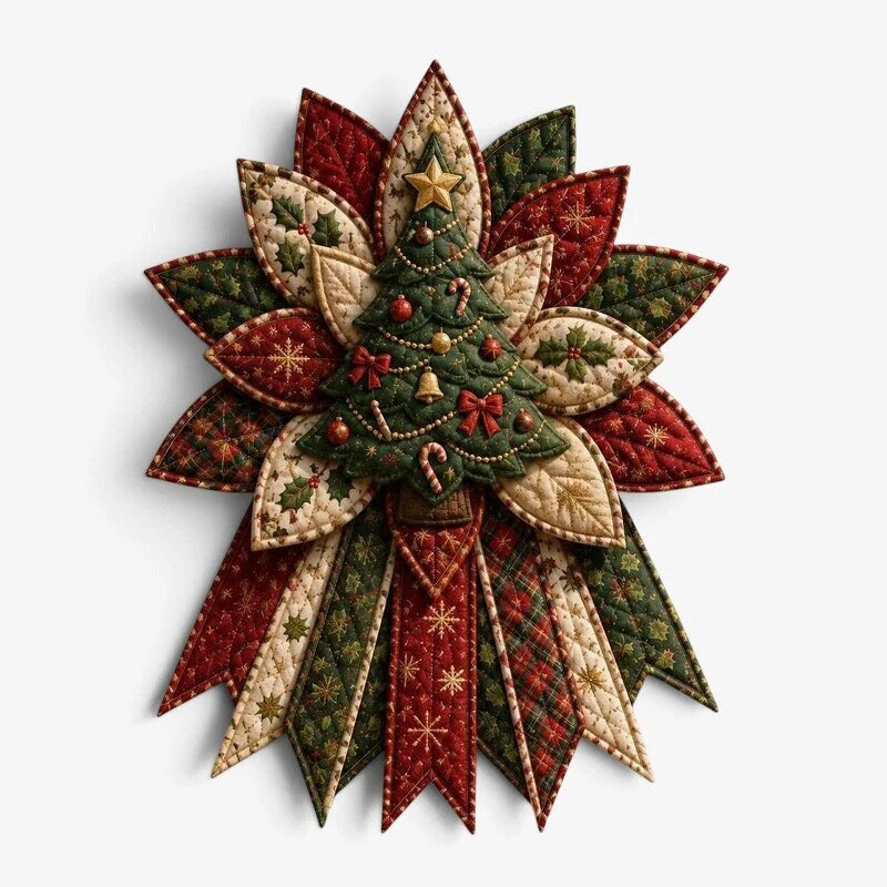 Tableau de Noël à fabriquer – pièces de tissu à assembler