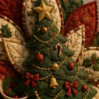 Tableau de Noël à fabriquer – pièces de tissu à assembler