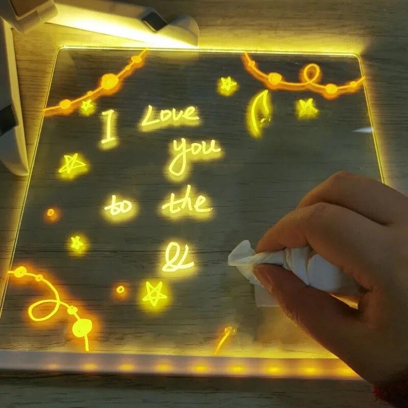 Tableau dessin lumineux – création et éclairage nocturne